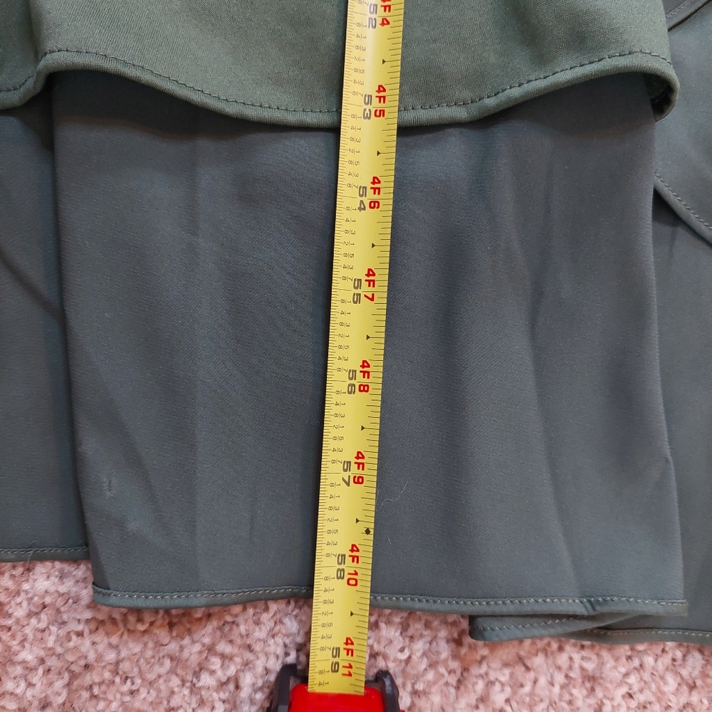 Satin Wrap Maxi Dress in Olive Green - Picture 8 of 10